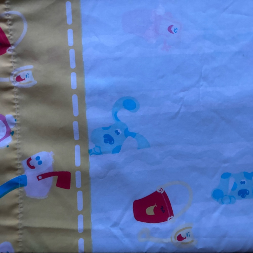Vintage Blue’s Clues flat sheet